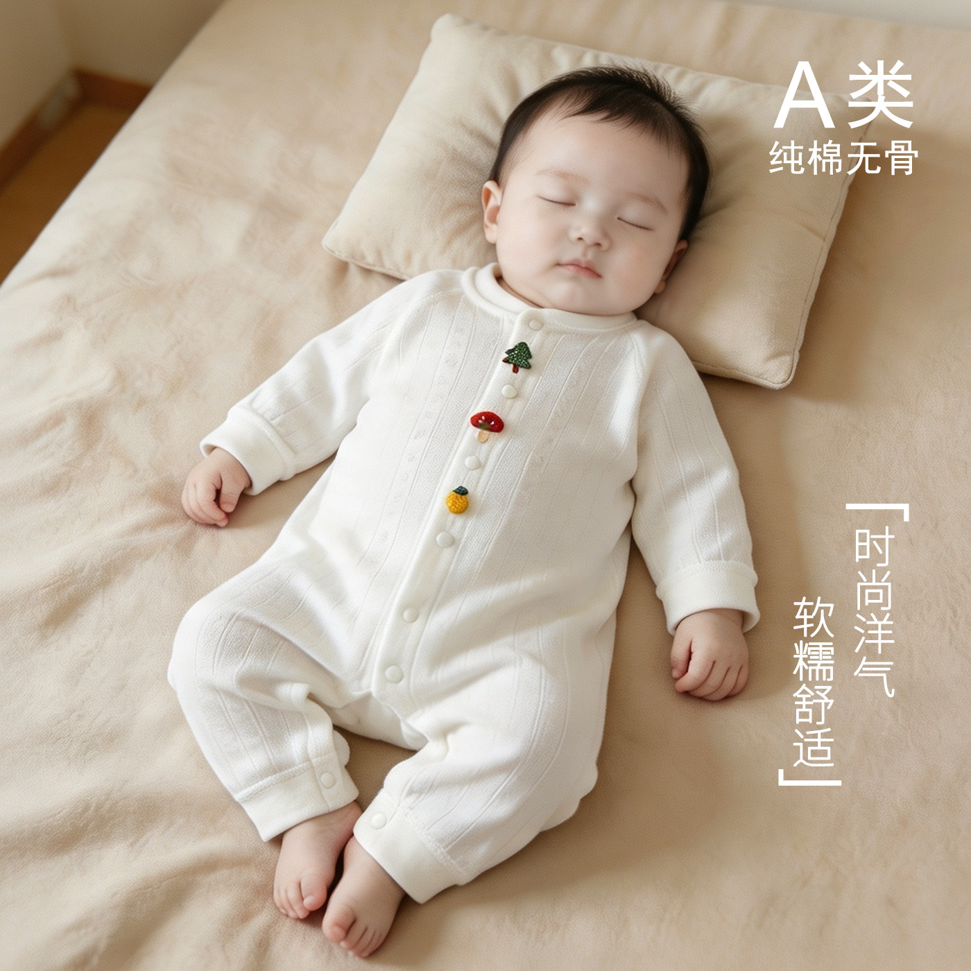 婴儿连体衣春秋四季款纯棉衣服新生幼儿哈衣打底爬服男女宝宝秋装