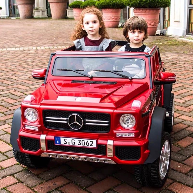 超大双人座奔驰大G儿童电动车四轮4驱越野宝宝遥控玩具汽车可坐人