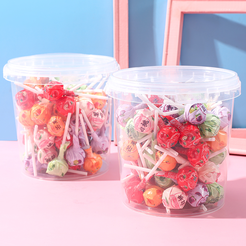 果味棒棒糖5种口味高颜值桶装