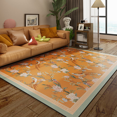 美式复古pvc地毯客厅免洗可擦2024新款沙发茶几皮革地垫防水防污
