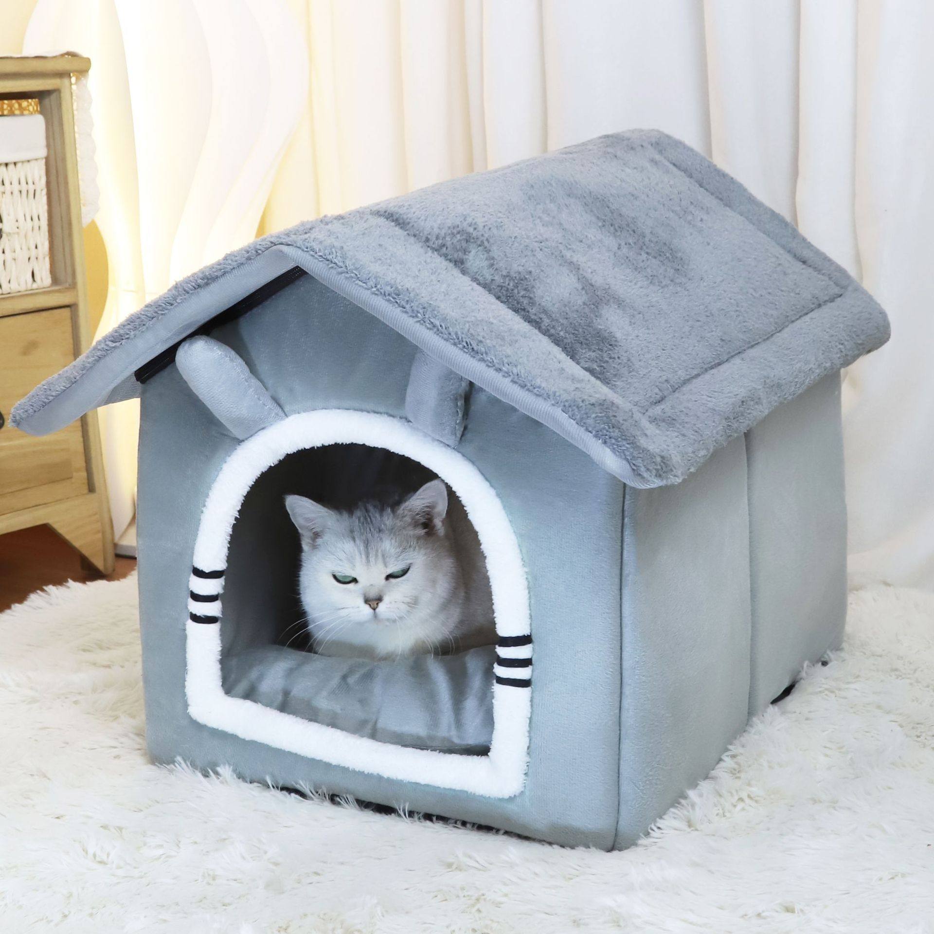 猫狗房子窝冬天保暖小型犬猫狗四季通用可拆洗狗屋猫窝床宠物用品,宠物/宠物食品及用品,猫窝/屋/帐篷/沙发,淘宝优惠券,粉丝福利购,淘宝优惠卷