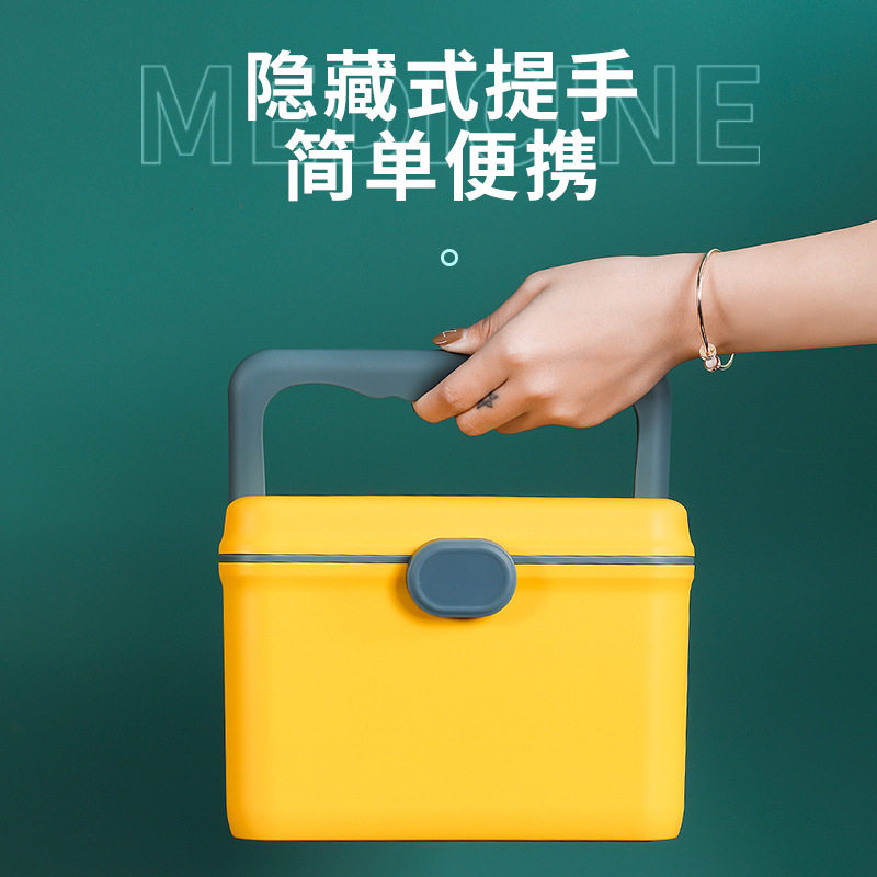 便捷式家用大容量医药箱医护多层药品应急收纳盒塑料家庭装小药箱