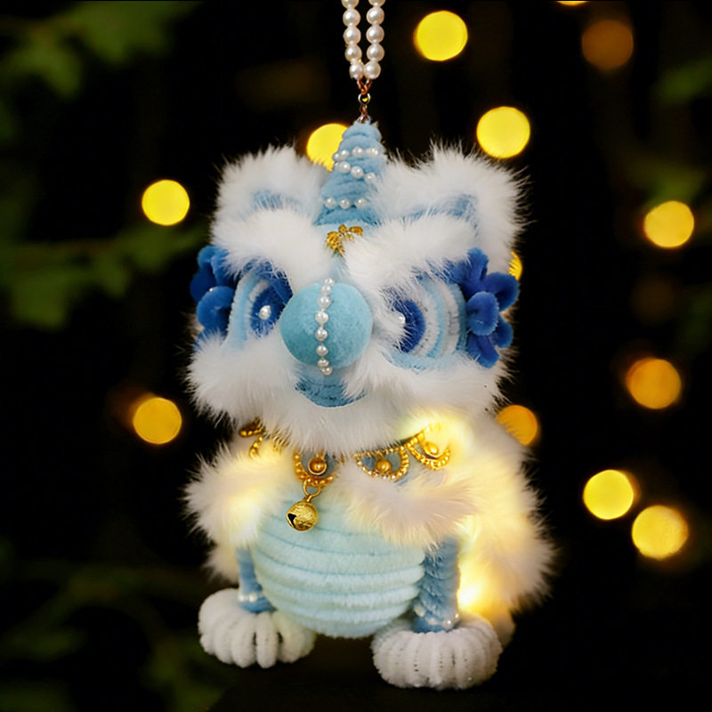 2026新年醒狮花灯摆件扭扭棒手工DIY挂件材料包手提发光国风灯笼,节庆用品/礼品,灯笼材料包,淘宝优惠券,粉丝福利购,淘宝优惠卷