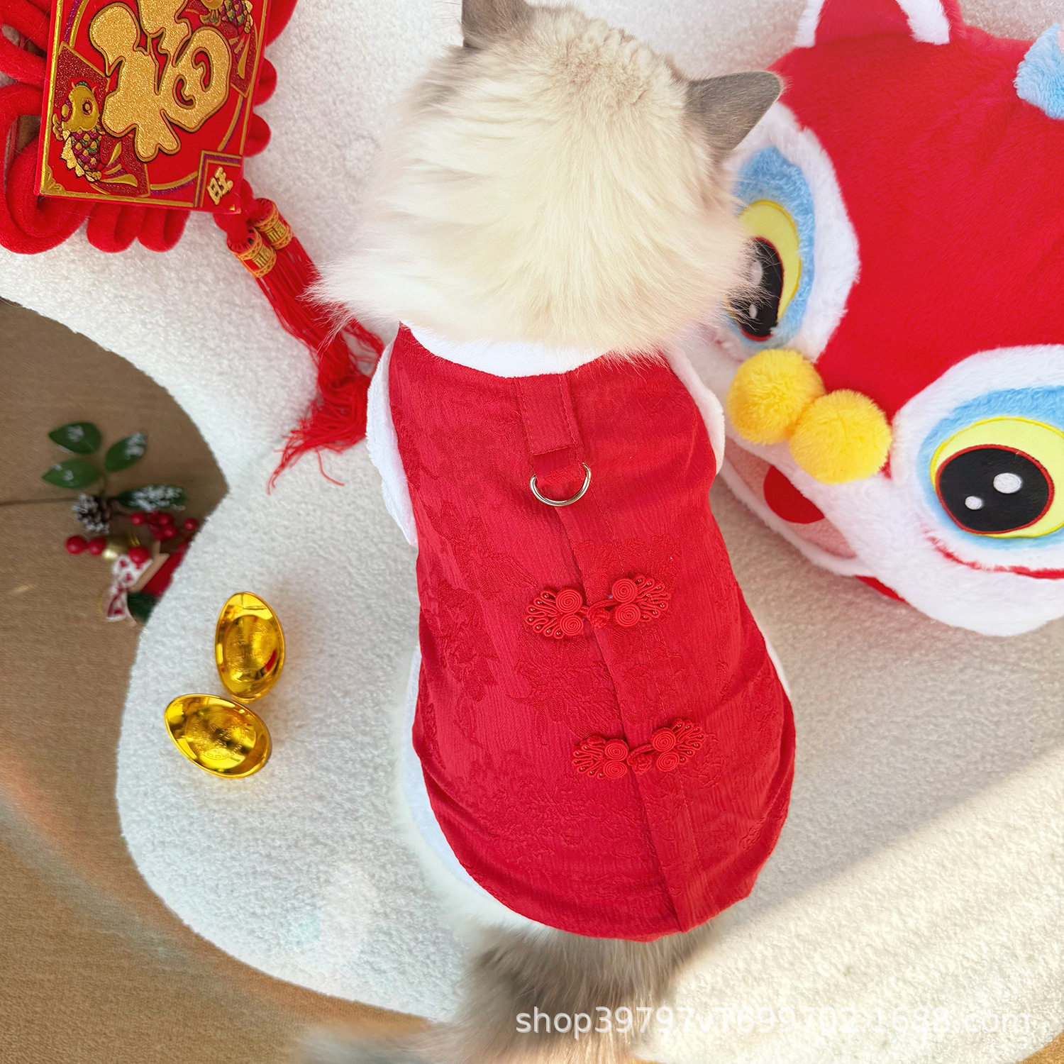 新年装国风盘扣马甲加绒加厚牵引比熊泰迪宠物狗狗猫咪衣服批,畜牧/养殖物资,畜牧防寒衣/保暖衣/保温马甲,淘宝优惠券,粉丝福利购,淘宝优惠卷