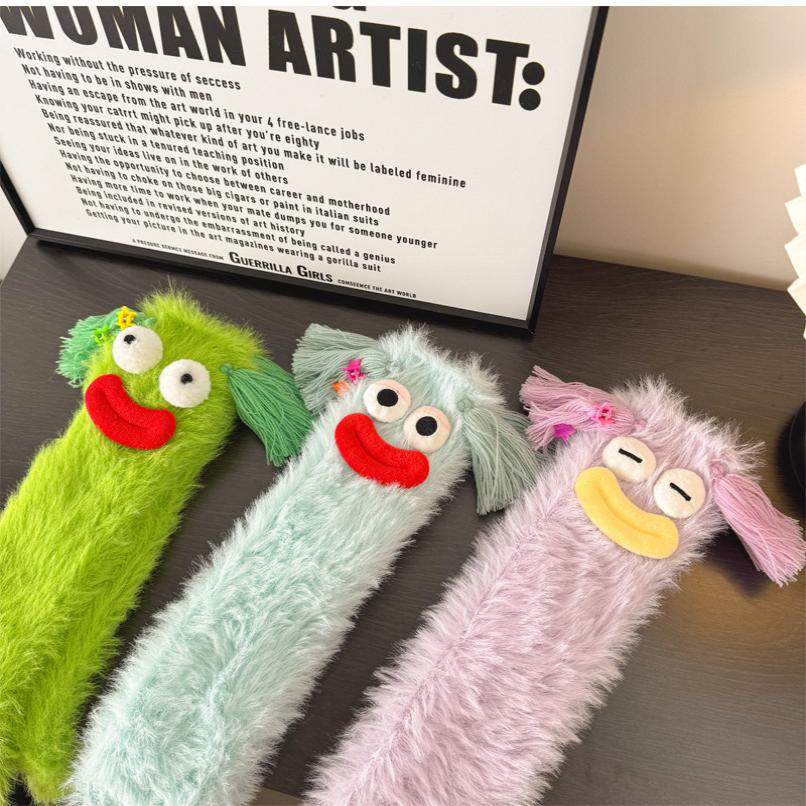 搞怪丑萌毛绒袜子女新款加厚保暖立体大眼睛中筒睡眠地板袜子,女士内衣/男士内衣/家居服,中筒袜,淘宝优惠券,粉丝福利购,淘宝优惠卷