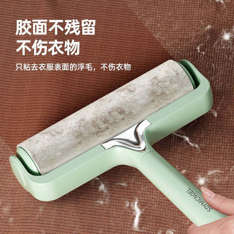 粘毛器滚筒家用可撕式衣服猫毛清理替换卷纸滚刷床上头发滚轮