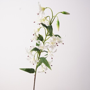 高品质宫灯百合小百合花串 仿真花假花家居装饰婚庆 摄影造景布景