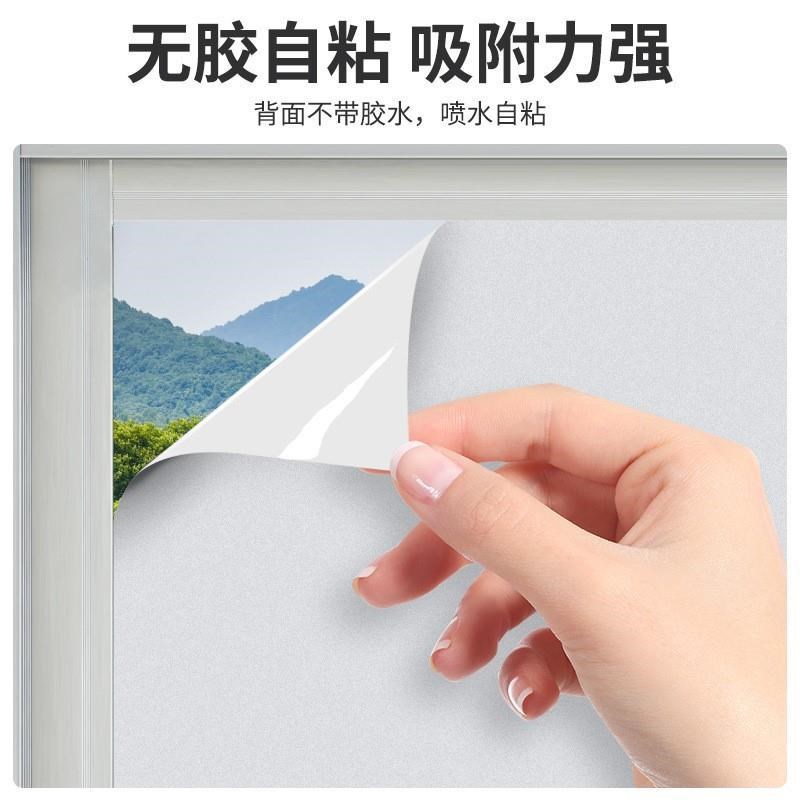 速发2025新款百叶窗帘遮光遮静电卷帘办公室免打孔安装卫生间玻璃