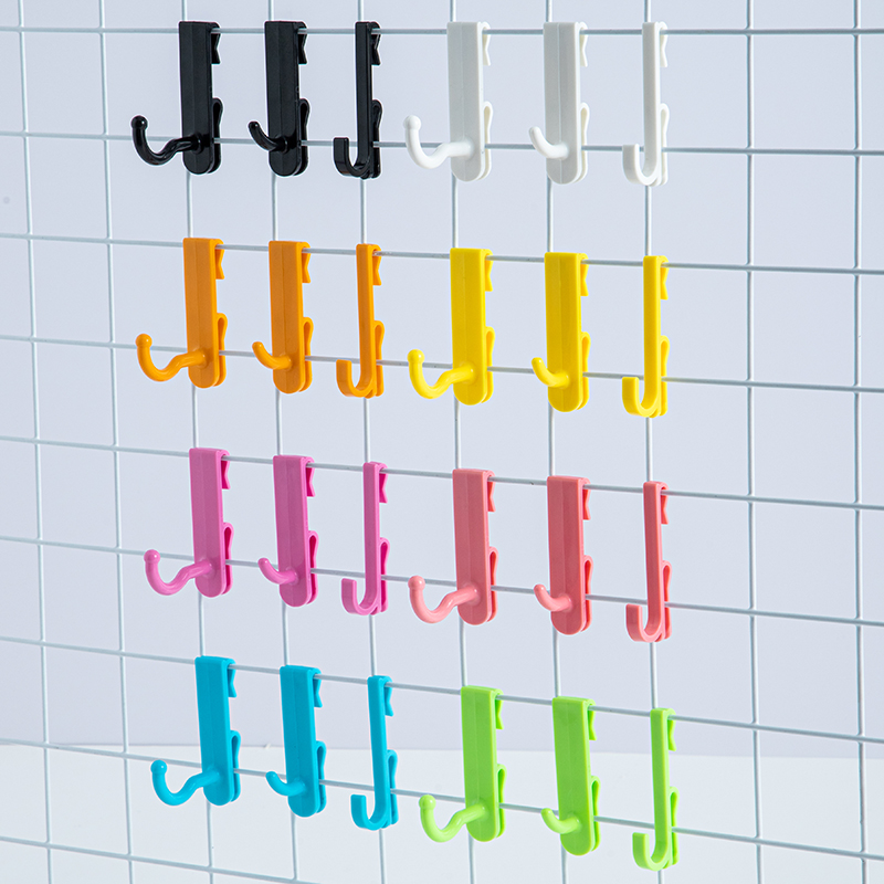 速发网格挂钩超市货厨夜市便利店金属网收纳钩室房浴架宿舍铁丝网