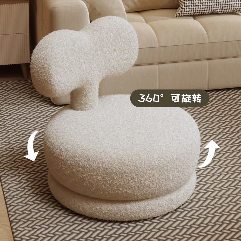 速发可旋转实木座发椅单人休闲沙椅客厅创意沙发阅椅儿童边读靠背