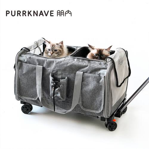 PurrKnave朋内猫包外出便携多猫咪坐车神器狗狗大容量宠物拉杆包