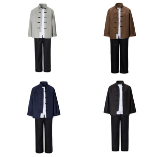 民国演出服衣服新款道具服中山装车夫老爷爷小品复古长衫儿童相声