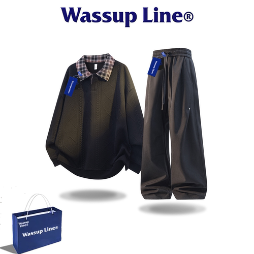 WASSUPLINE潮牌男版卫衣两件套