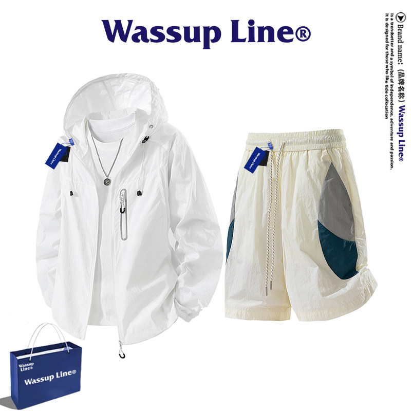 WASSUPLine潮牌防晒衣套装男款图片