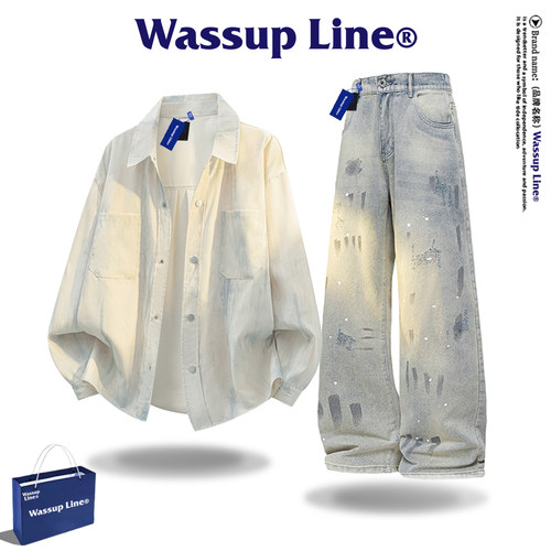 WASSUPLine潮牌休闲时尚套装男