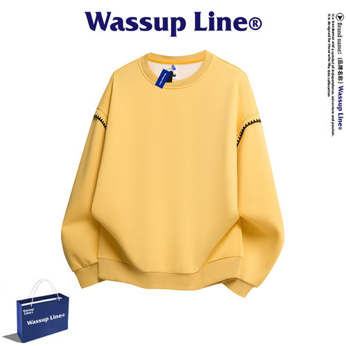 WASSUPLine潮牌美式卫衣男