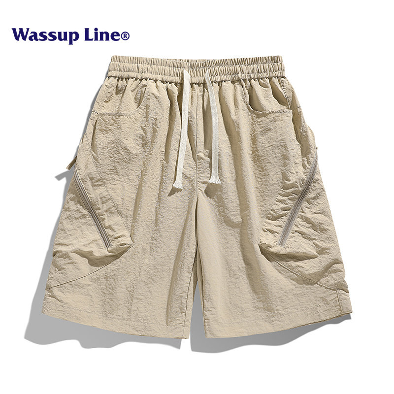 WASSUP Line潮牌短裤男款夏季冰丝速干休闲五分裤男士宽松沙滩裤,男装,短裤,淘宝优惠券,粉丝福利购,淘宝优惠卷