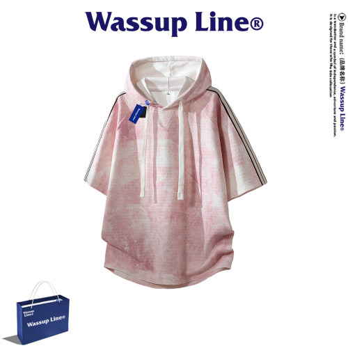WASSUPLine潮牌休闲短袖T恤男