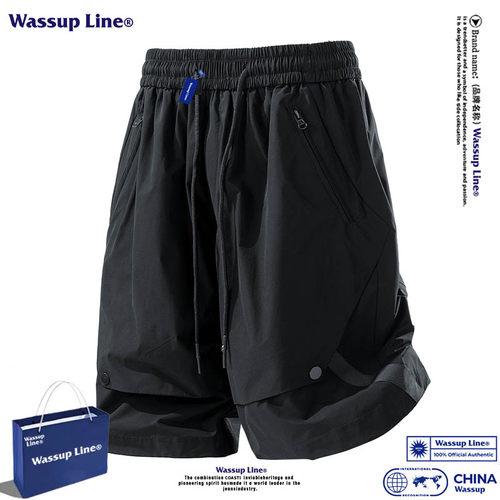 WASSUPLINE美式休闲工装短裤夏