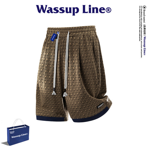 WASSUPLine潮牌休闲运动短裤男