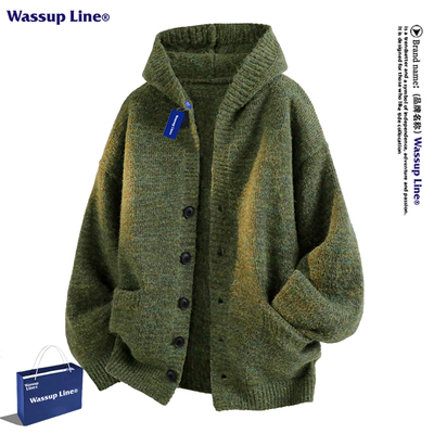 WASSUPLINE潮牌连帽毛衣男款