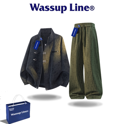WASSUPLINE潮牌痞帅秋男两件套