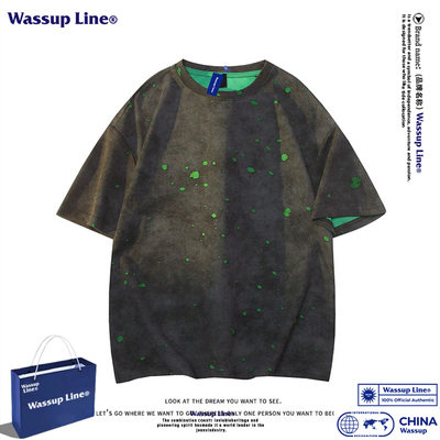WASSUPLINE夏季重磅圆领短袖T恤