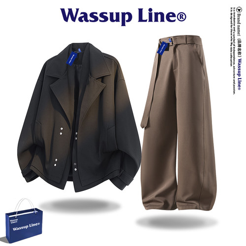 WassupLine潮牌西装套装男