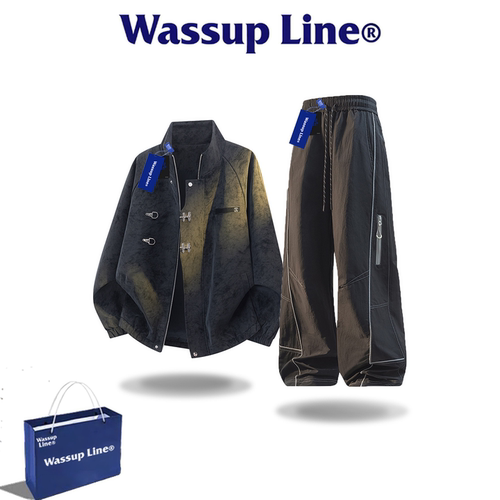 WASSUPLINE潮牌痞帅男秋两件套