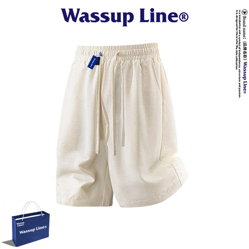 WASSUPLine潮牌休闲五分裤男