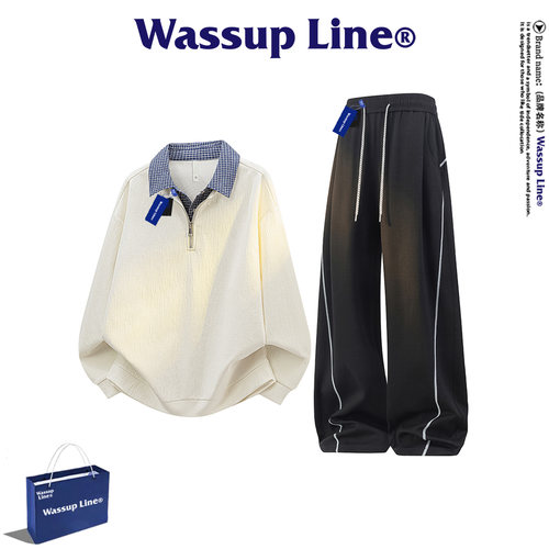 WASSUPLine潮牌时尚休闲套装男