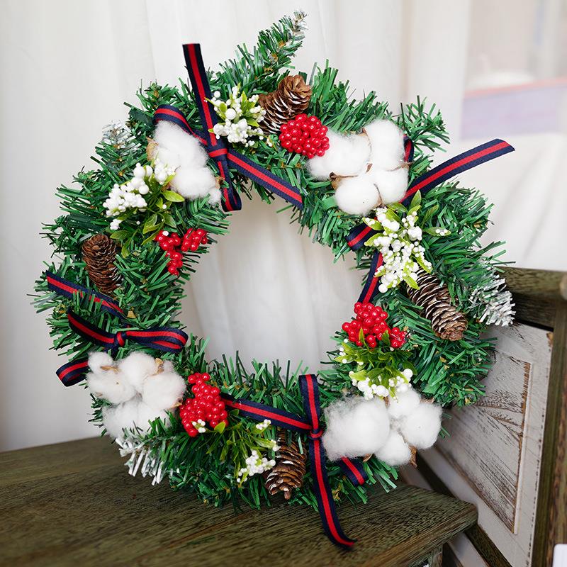 圣诞节装饰品圣诞橱窗装饰松果花