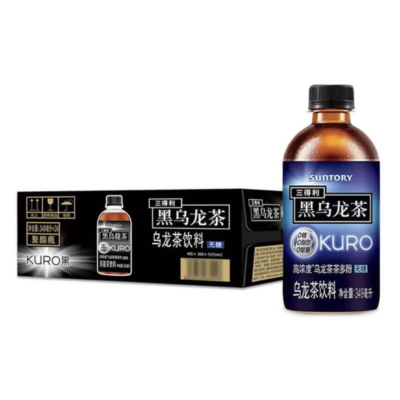 三得利349ml黑乌龙茶饮料(无糖)小瓶0糖茶高浓度饮品24瓶新鲜整箱