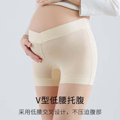 女士低腰孕妇安全裤内裤二合一春夏薄款防走光打底裤短裤