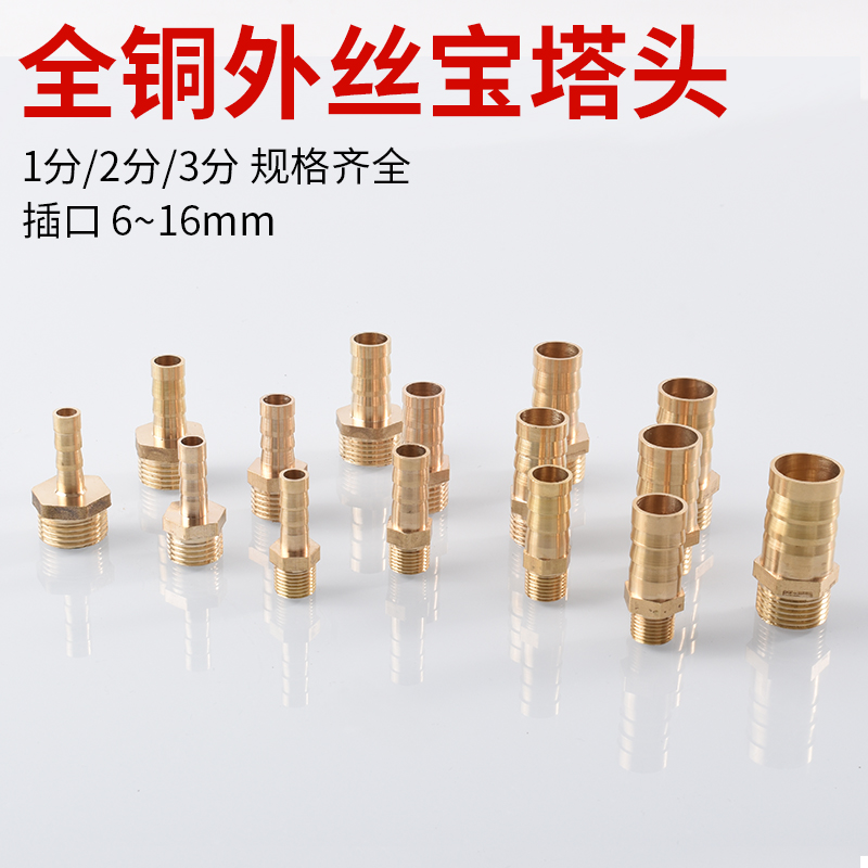 全铜1分2分3分外丝宝塔格林头