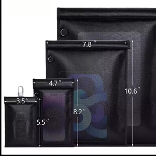 防磁袋防探测器仪屏蔽袋放黄金袋子汽车钥匙信号手机屏蔽袋阻燃袋