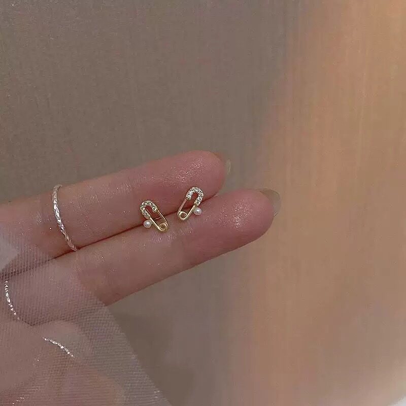「人间小可爱」睡觉不用摘mini小巧别针珍珠耳钉精致耳饰