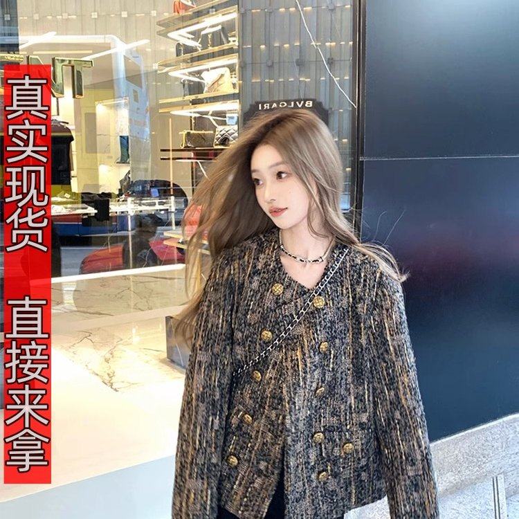 COOLLINE林子熙 Nathan弥敦道 黑金小香风百搭外套女高级感上衣秋,女装/女士精品,短外套,淘宝优惠券,粉丝福利购,淘宝优惠卷