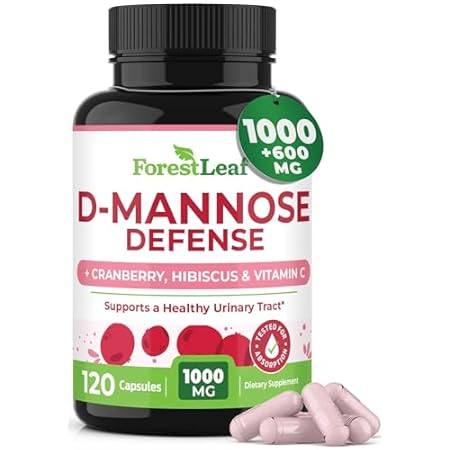 forestleaf d mannose 1000mg capsules - d-mannose with cra