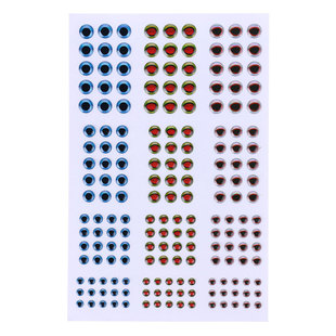 路亚仿真3d鱼眼睛diy路亚钓鱼饵配件183pcs水滴眼睛贴纸厂家