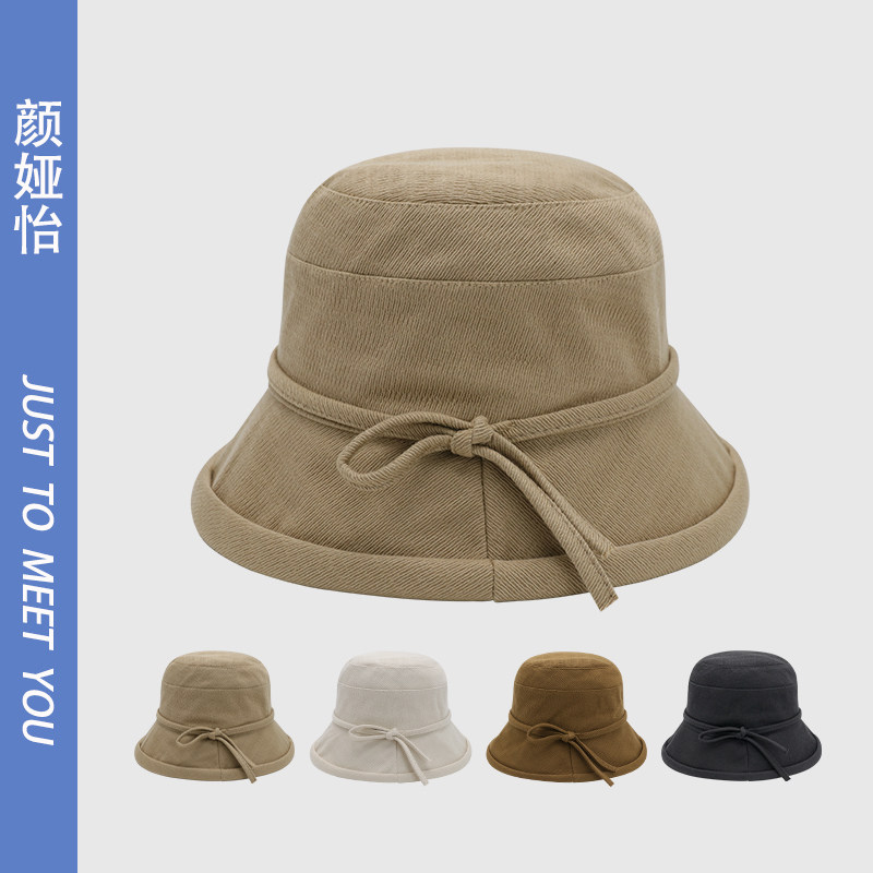 卷边渔夫帽简约百搭女春秋显脸小