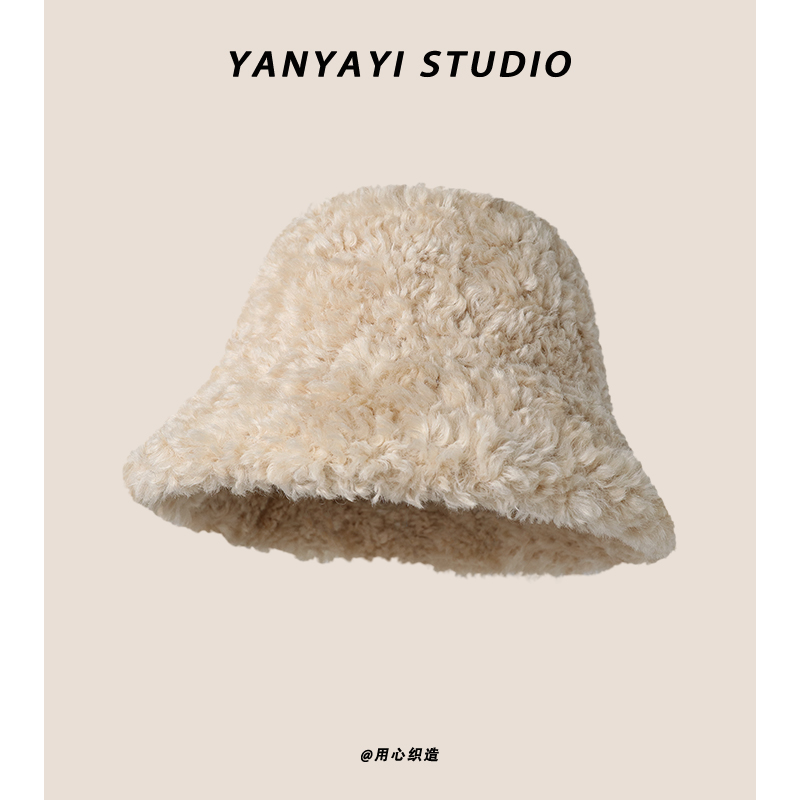 毛绒渔夫帽女男冬季加厚保暖护耳