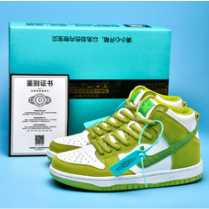 aj男鞋空军一号青苹果黑白熊猫高帮绿色板鞋女af1白色北卡蓝摩卡