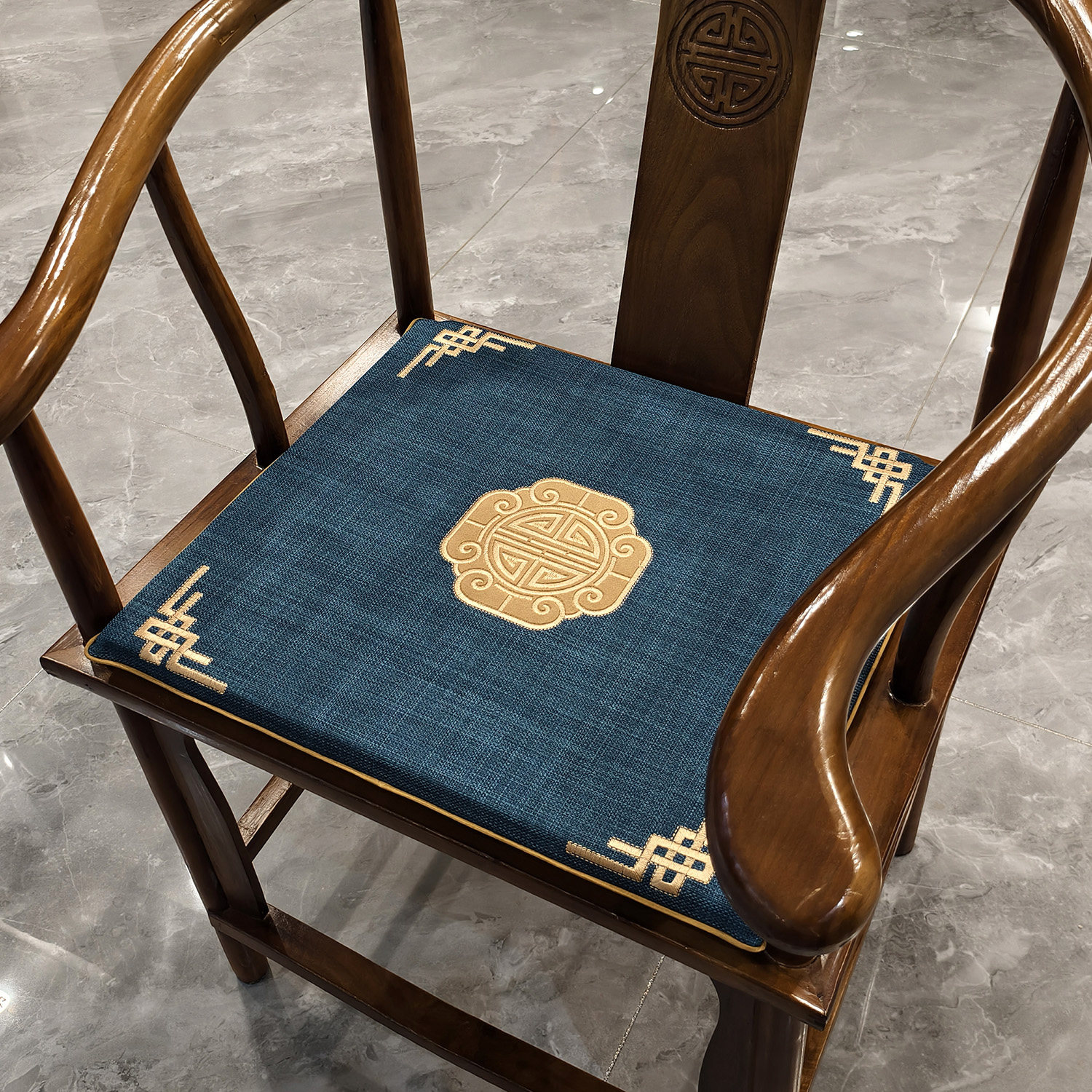 中式红木实木椅垫茶桌椅垫子