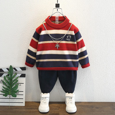 儿童毛衣男童针织衫秋冬季2025新款小男孩内搭上衣宝宝时髦打底衫