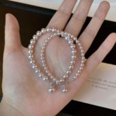 鲛人语 原创温柔薰衣草珍珠手链轻奢高级感S925银手串 曼塔玫瑰