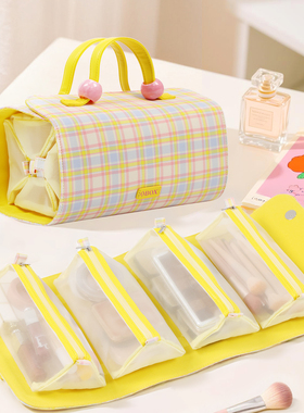 OBOX旅行折叠化妆包2026新款女ins大容量便携式护肤品洗漱收纳袋