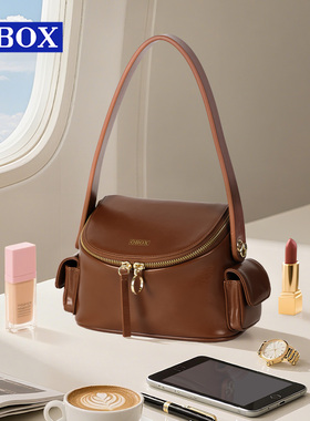OBOX化妆包女2026新款通勤托特手提立体不塌便携腋下包单肩包斜挎