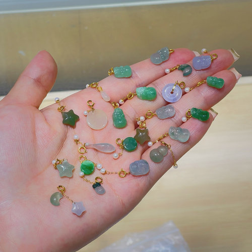 18k金扣头弹簧扣万能扣项链扣珍珠diy配饰金配件小滴溜直播间专拍