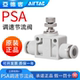 PSA4 亚德客管道单向节流阀气缸调速阀气动调节阀ASA